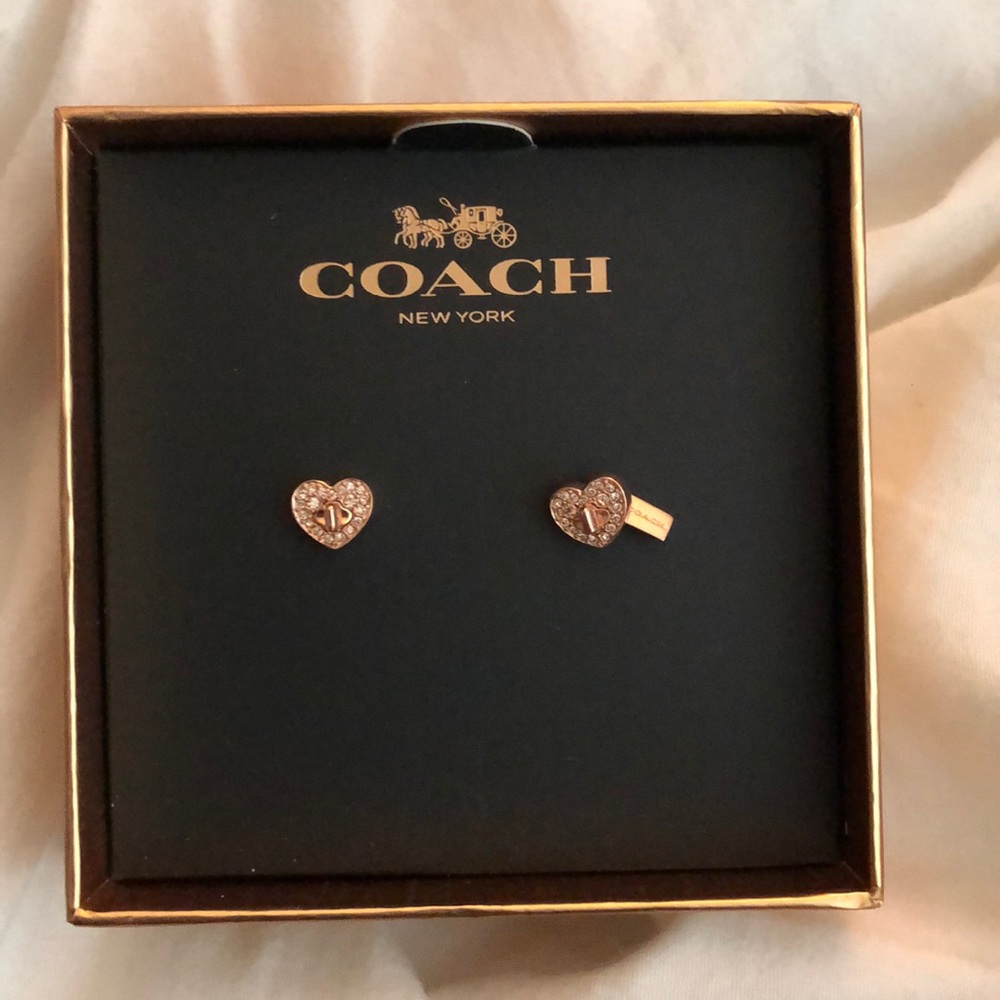 Twinkling Heart Coach Earrings